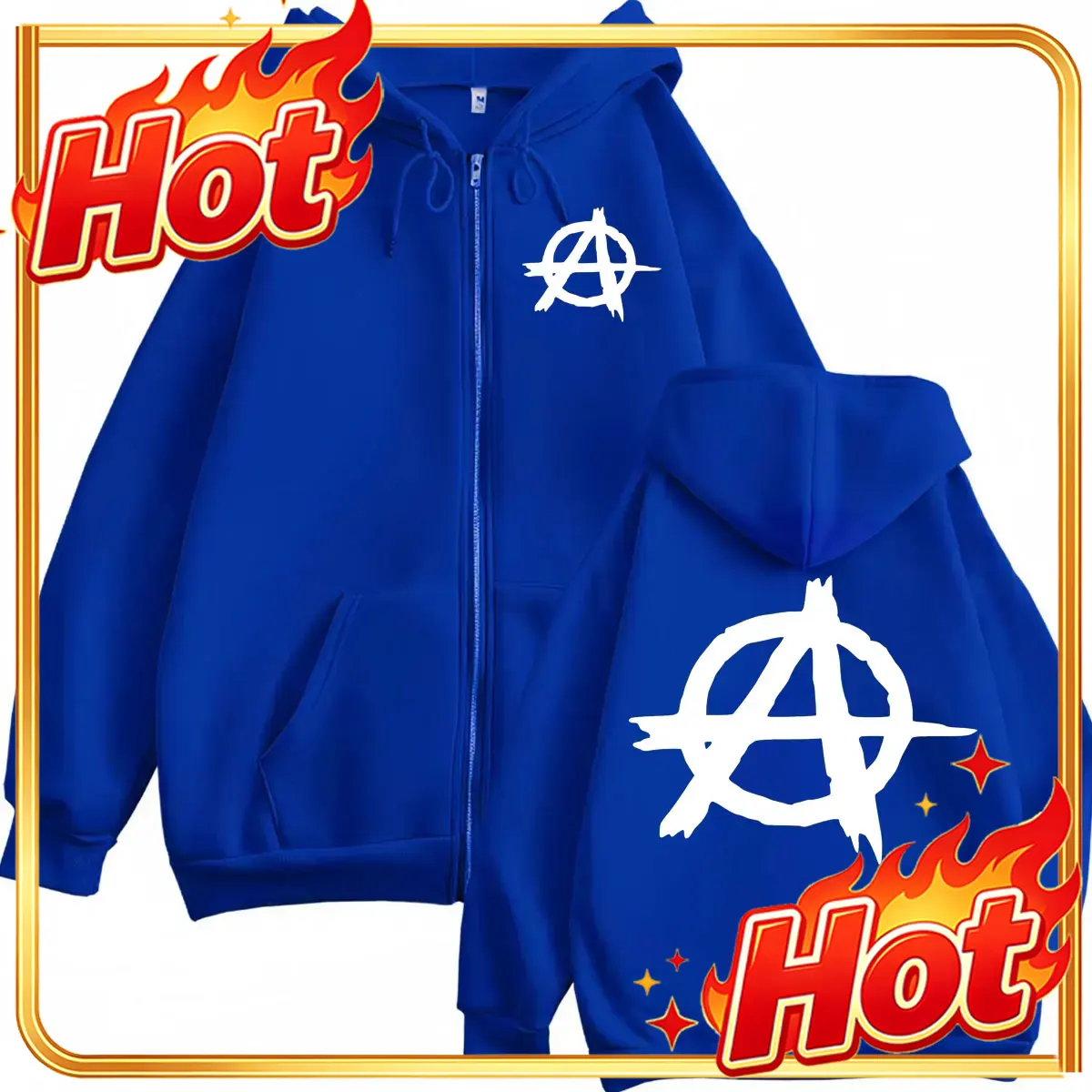 Mens Fashion Zip Up Hoodies - Sweatshirts com zíper e capuz, com