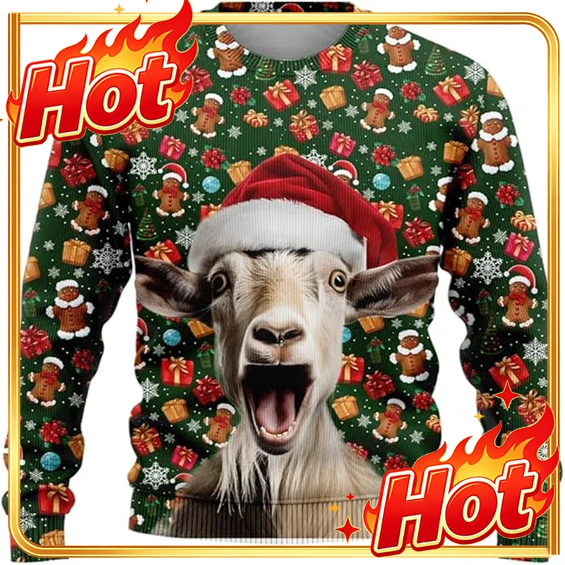 Mens Fashion Clothes - Camisola de Natal engraçada com estampa