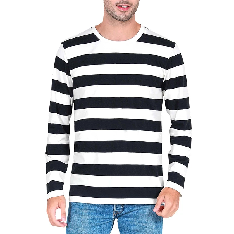 Mens Fashion Clothes - Camiseta masculina de manga comprida com