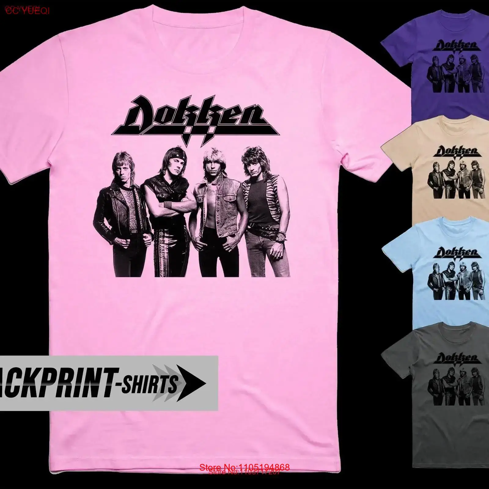 Poster Men Fashion - Dokken t camisa de algodão masculino