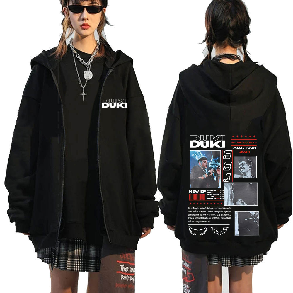 Rapper Duki ADA Tour 2024: Nov - Mens Fashion Zip Up Hoodies avaliação e preço