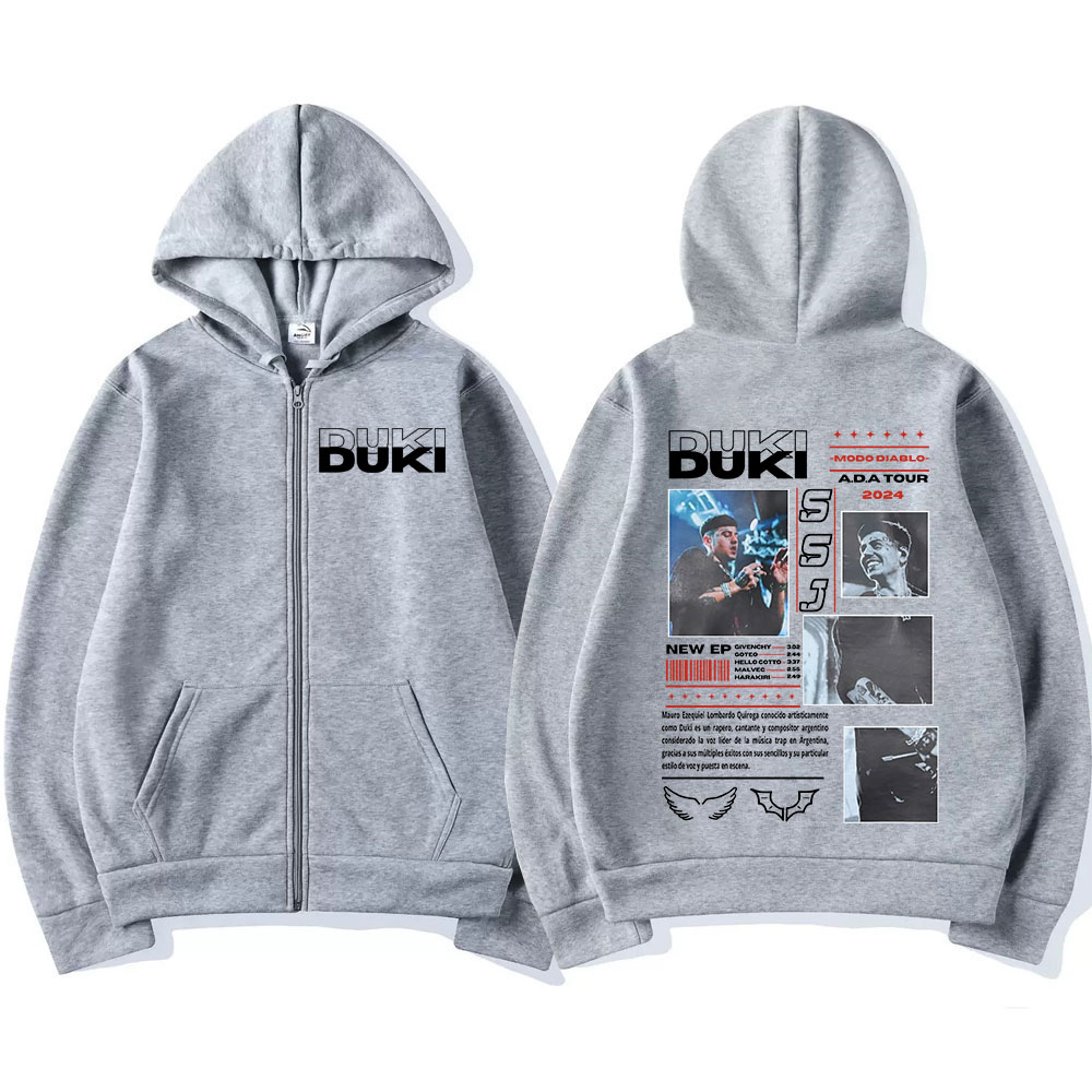 Rapper Duki ADA Tour 2024: Nov - Mens Fashion Zip Up Hoodies avaliação e preço
