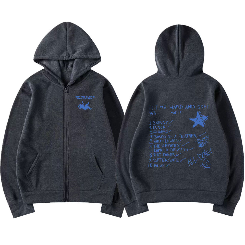 Hit Me Hard and Soft 2024 Tour - Mens Fashion Zip Up Hoodies avaliação e preço