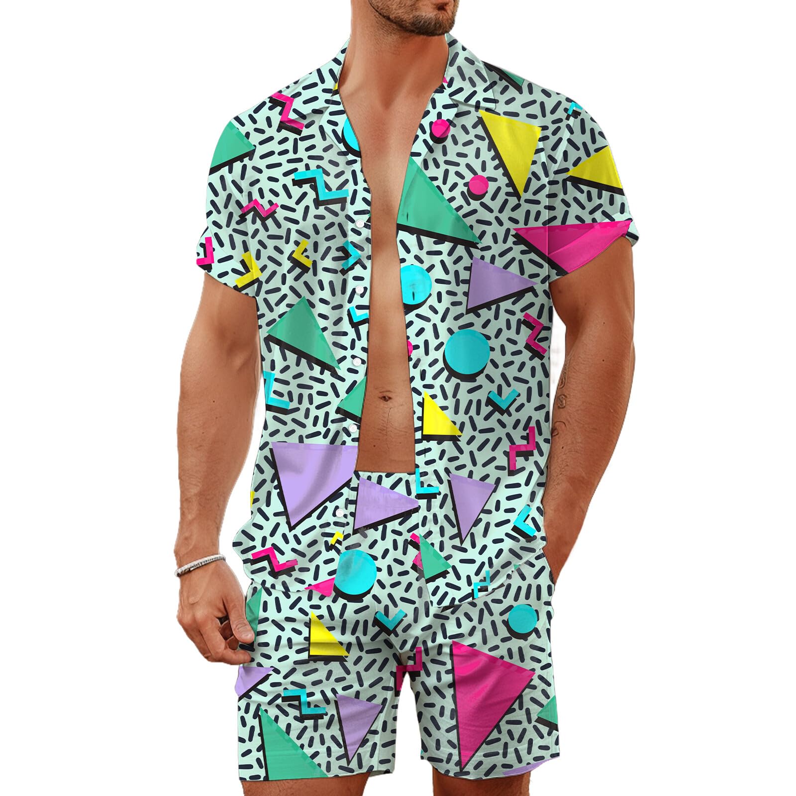 Conjunto de Camisa e Shorts Ma - Mens Fashion Clothes avaliação e preço