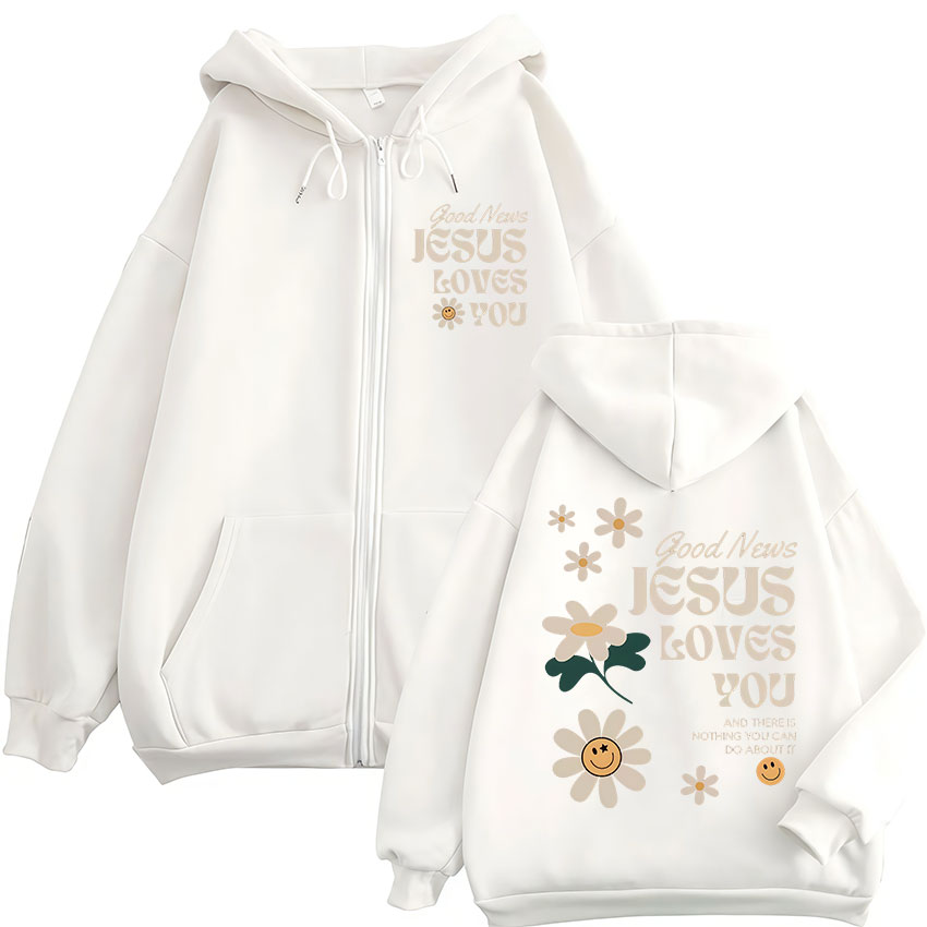 Boas notícias, Jesus te ama, m - Mens Fashion Zip Up Hoodies avaliação e preço