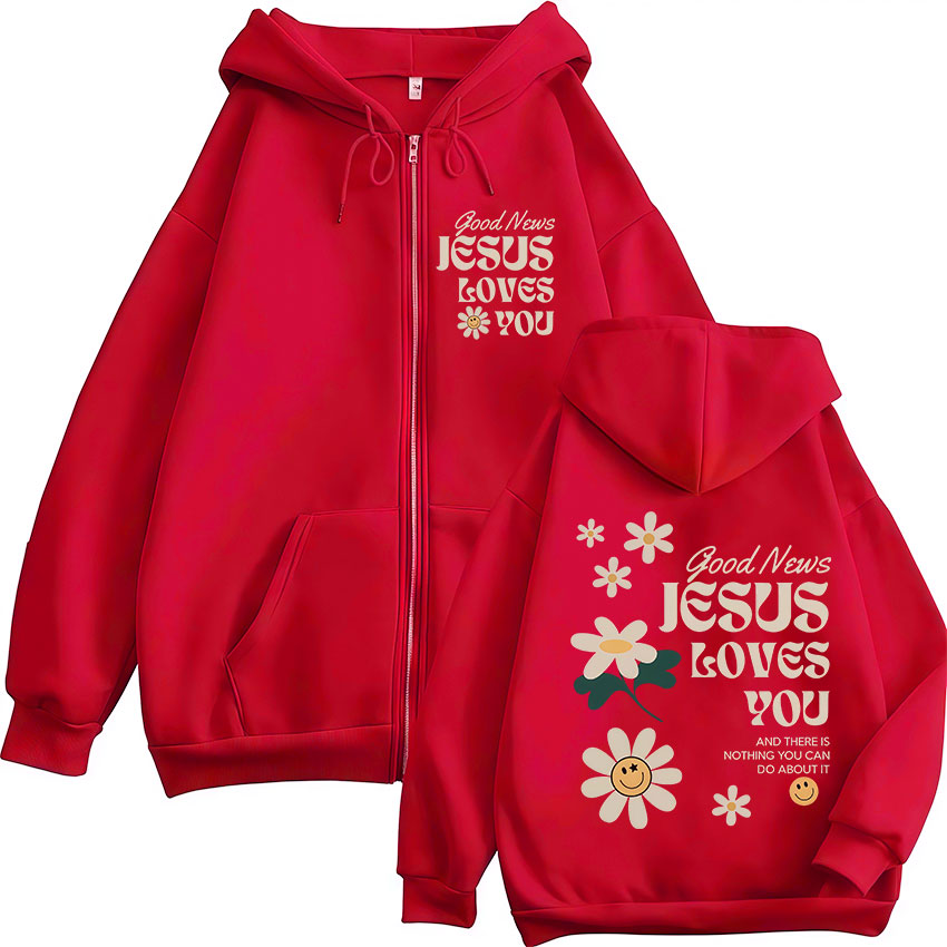 Boas notícias, Jesus te ama, m - Mens Fashion Zip Up Hoodies avaliação e preço