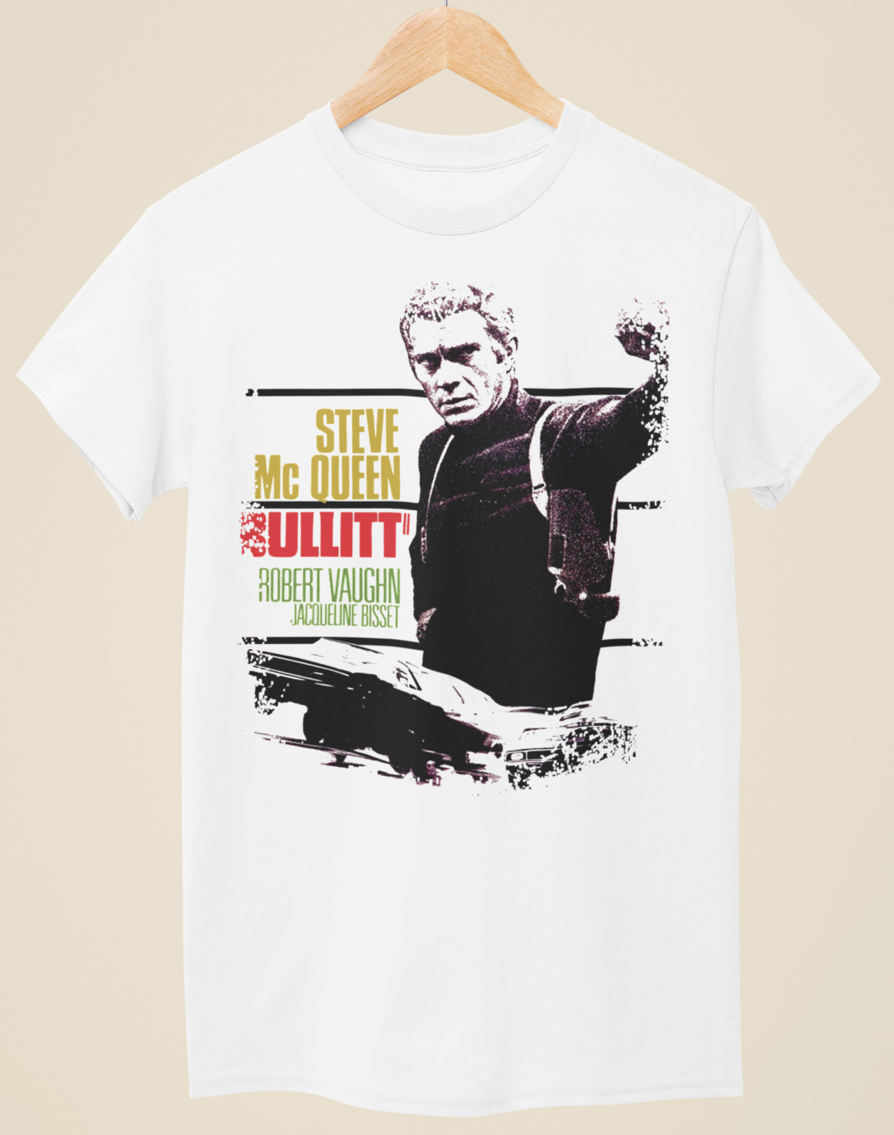 Bullitt-camiseta branca inspir - Poster Men Fashion avaliação e preço