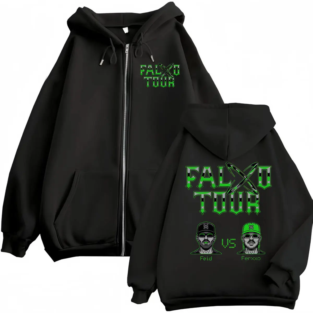 Feid Vs Ferxxo Falxxo Tour 202 - Mens Fashion Zip Up Hoodies avaliação e preço