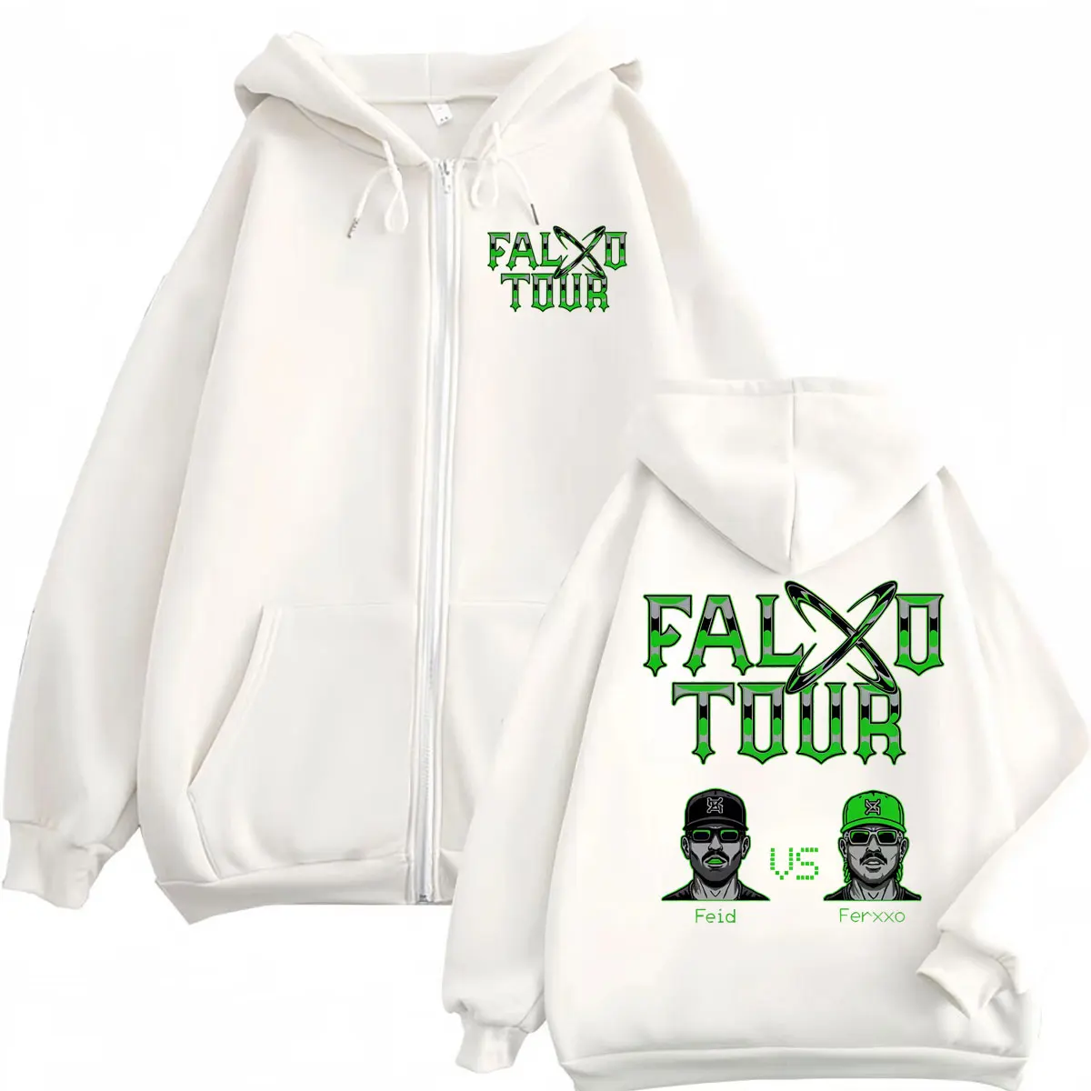 Feid Vs Ferxxo Falxxo Tour 202 - Mens Fashion Zip Up Hoodies avaliação e preço