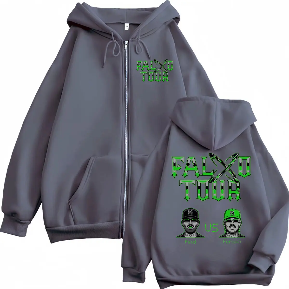 Feid Vs Ferxxo Falxxo Tour 202 - Mens Fashion Zip Up Hoodies avaliação e preço
